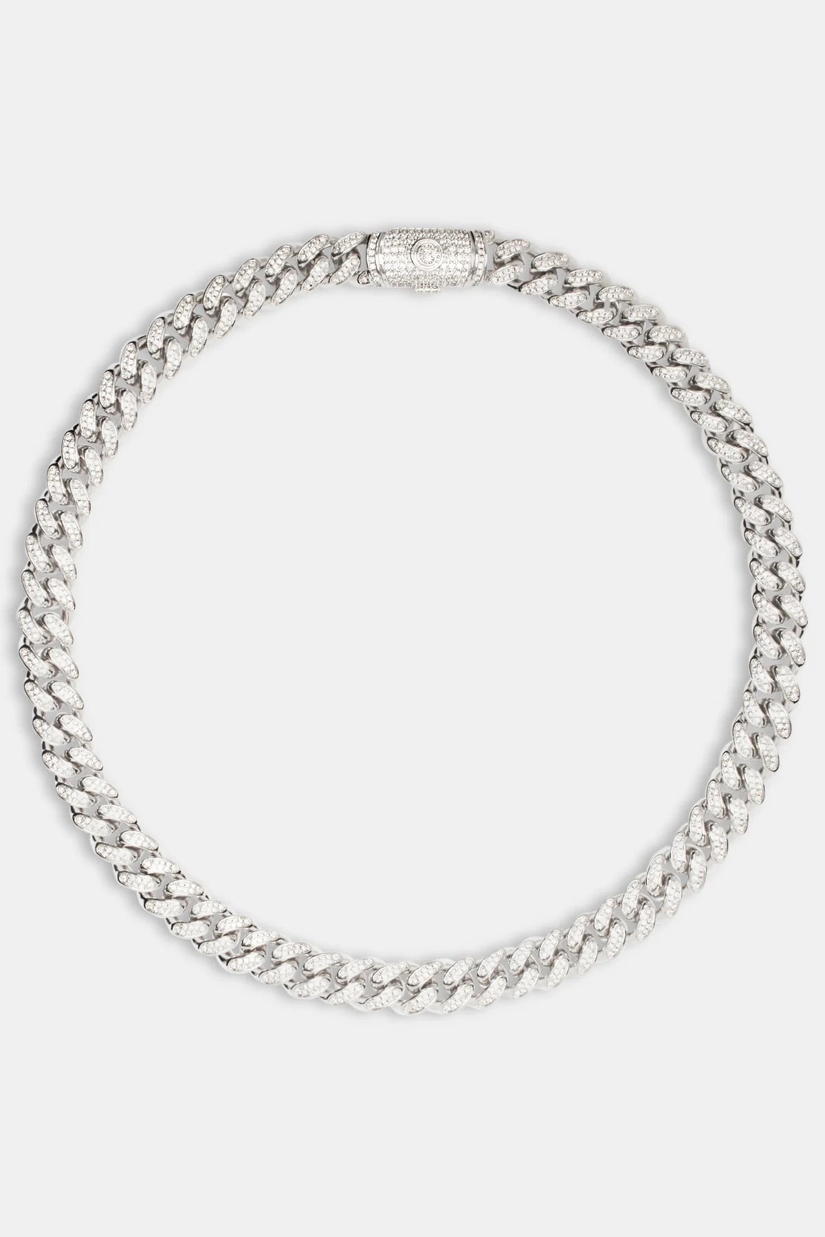 12MM CUBAN LINK CHAIN - WHITE GOLD